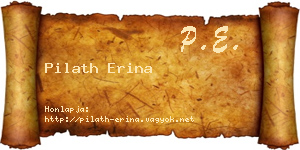 Pilath Erina névjegykártya